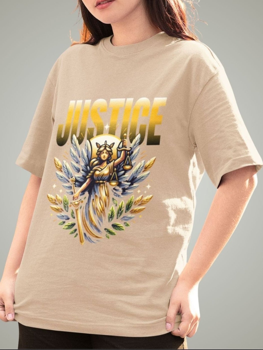 Imagem principal Camiseta Feminina GuGi Justiça Direito Caqui cáqui caqui cáqui caqui