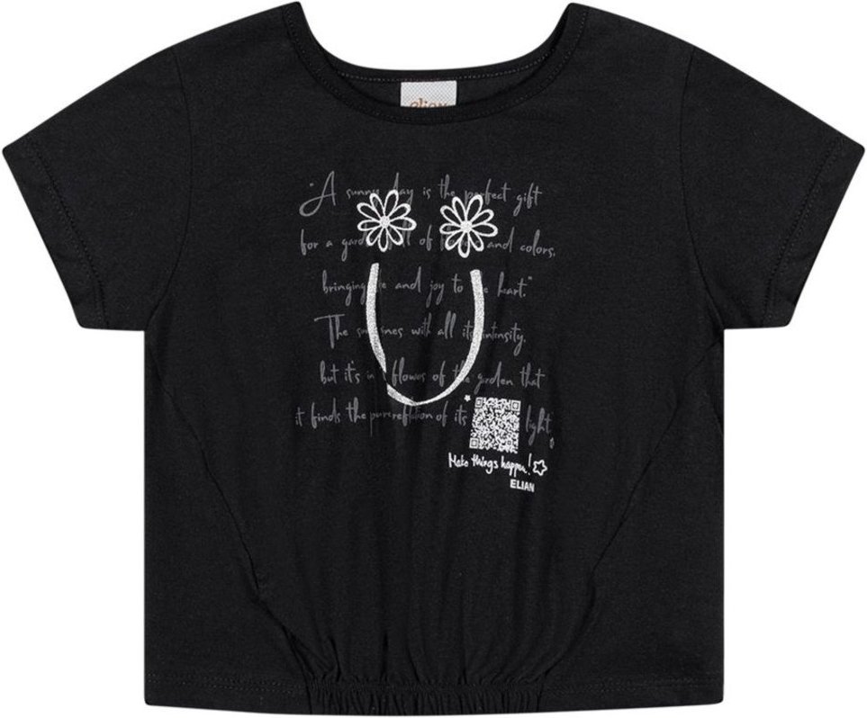 Imagem principal Infantil - Blusa Menina Elástico na Barra Elian preto Elian preto
