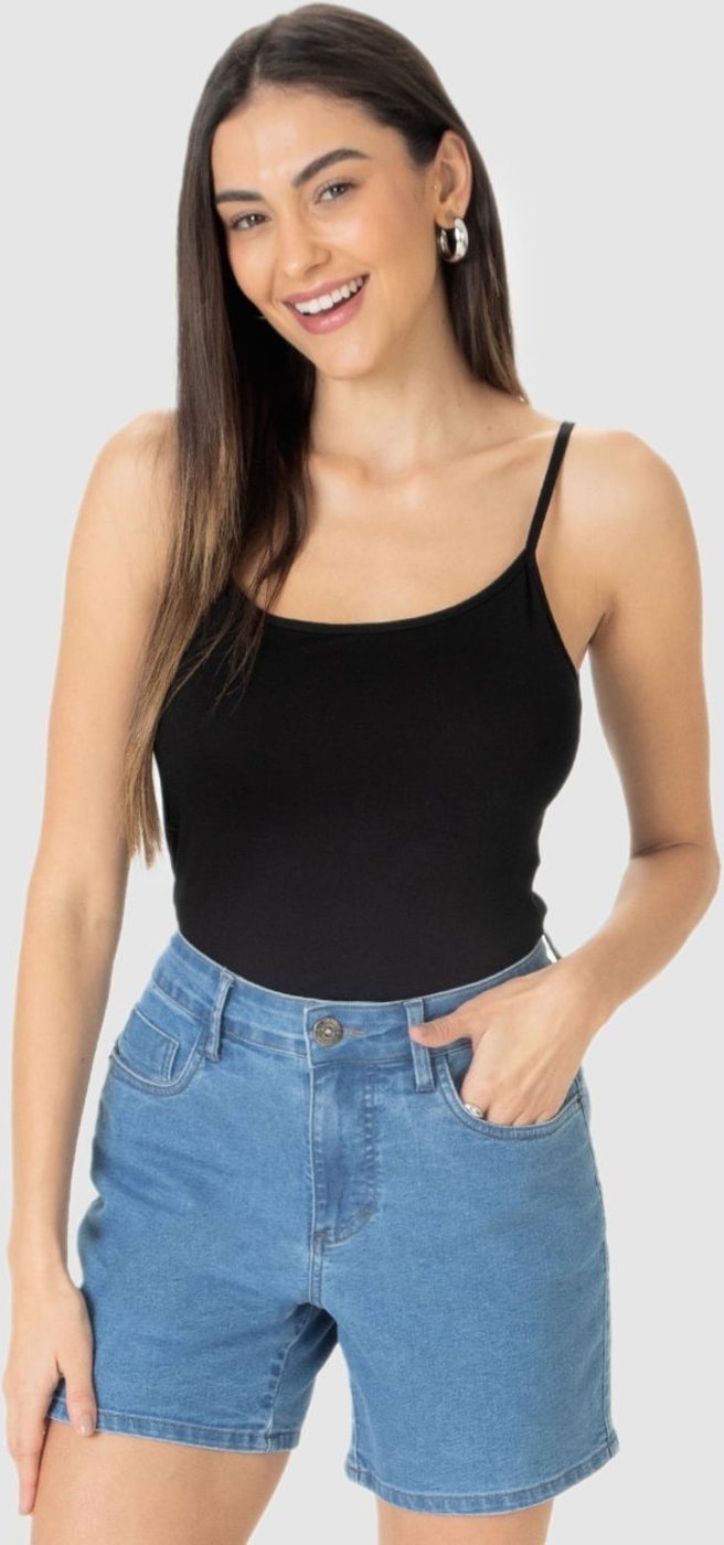 Imagem principal Regata Básica Feminina Decote Redondo Em Viscose Stretch Malwee azul Malwee azul