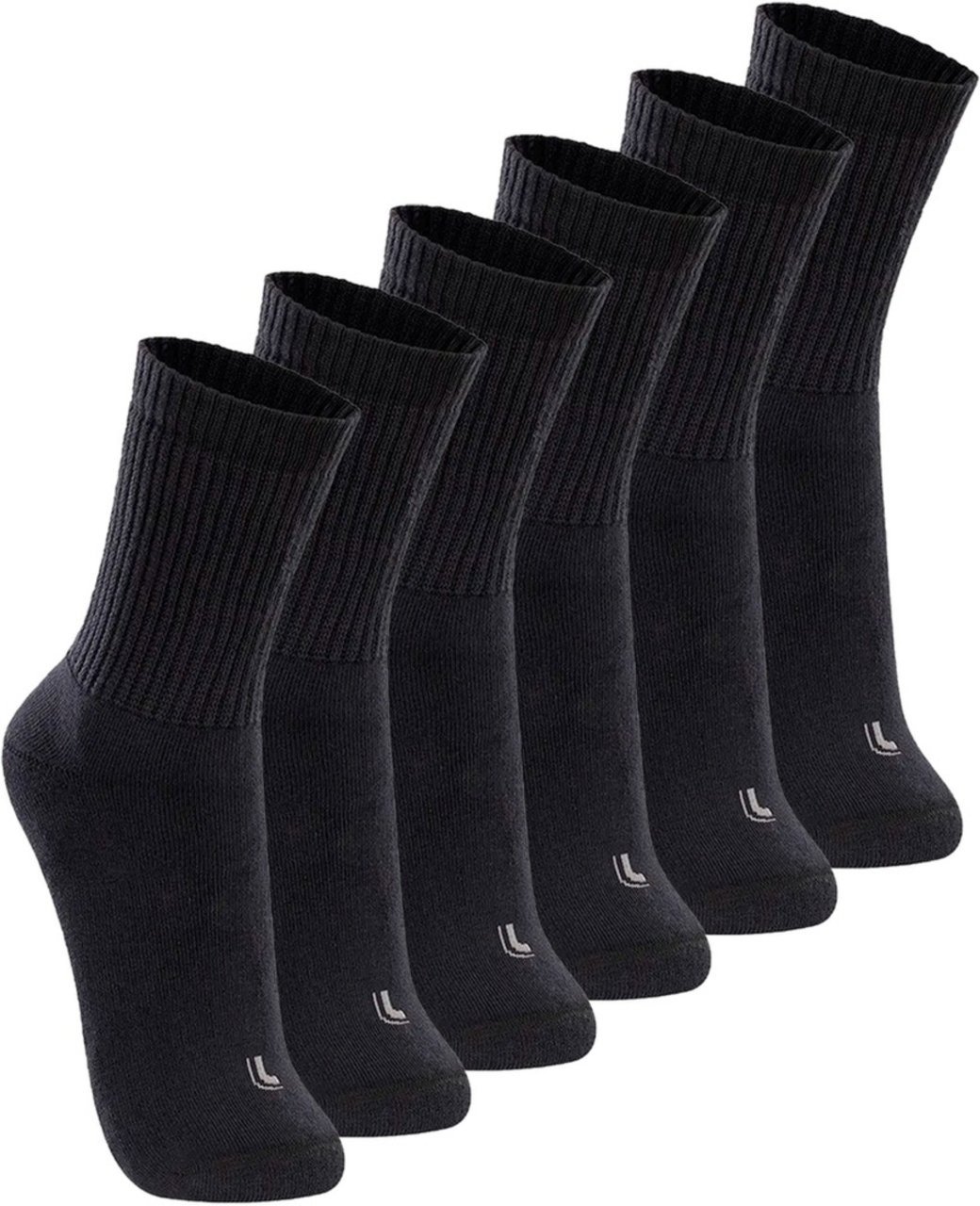 Imagem principal Kit com 6 Pares de Meias Esportiva Cano Longo Lupo branco Lupo branco