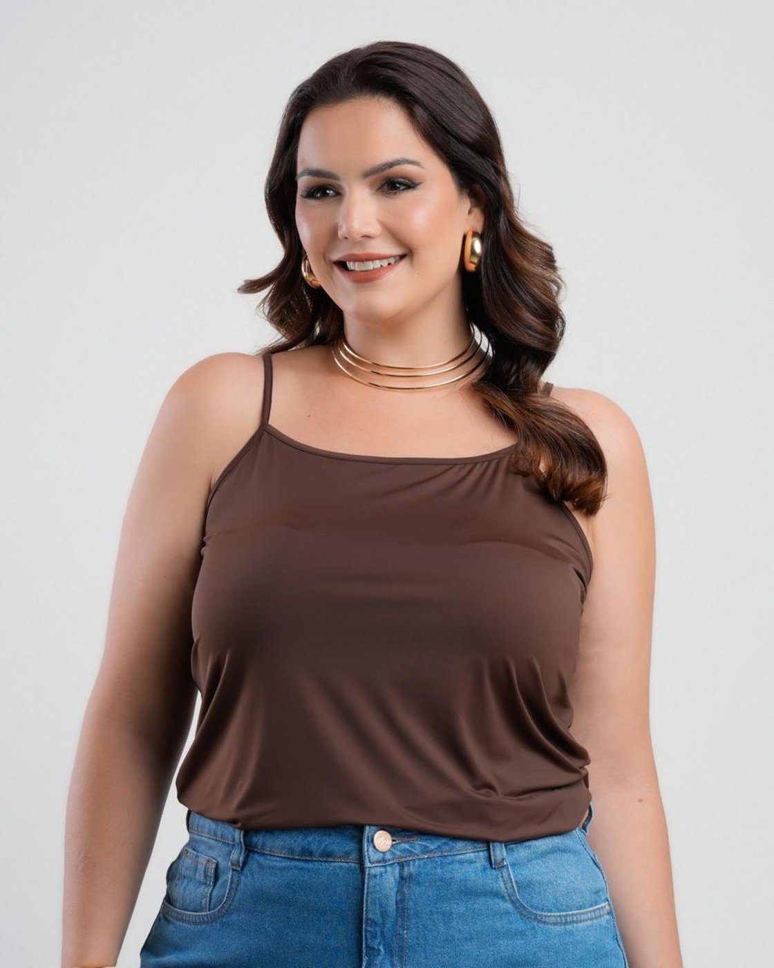 Imagem principal Regata Feminina Básica Sh Fashion Alça Fina Confortável Cor rosa SH FASHION rosa