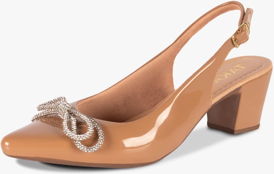 Imagem principal Scarpin Slingback Bico Fino Laço Strass Salto Bloco Baixo TAKATA BY RAFAEL TAKATA branco TAKATA BY RAFAEL TAKATA branco