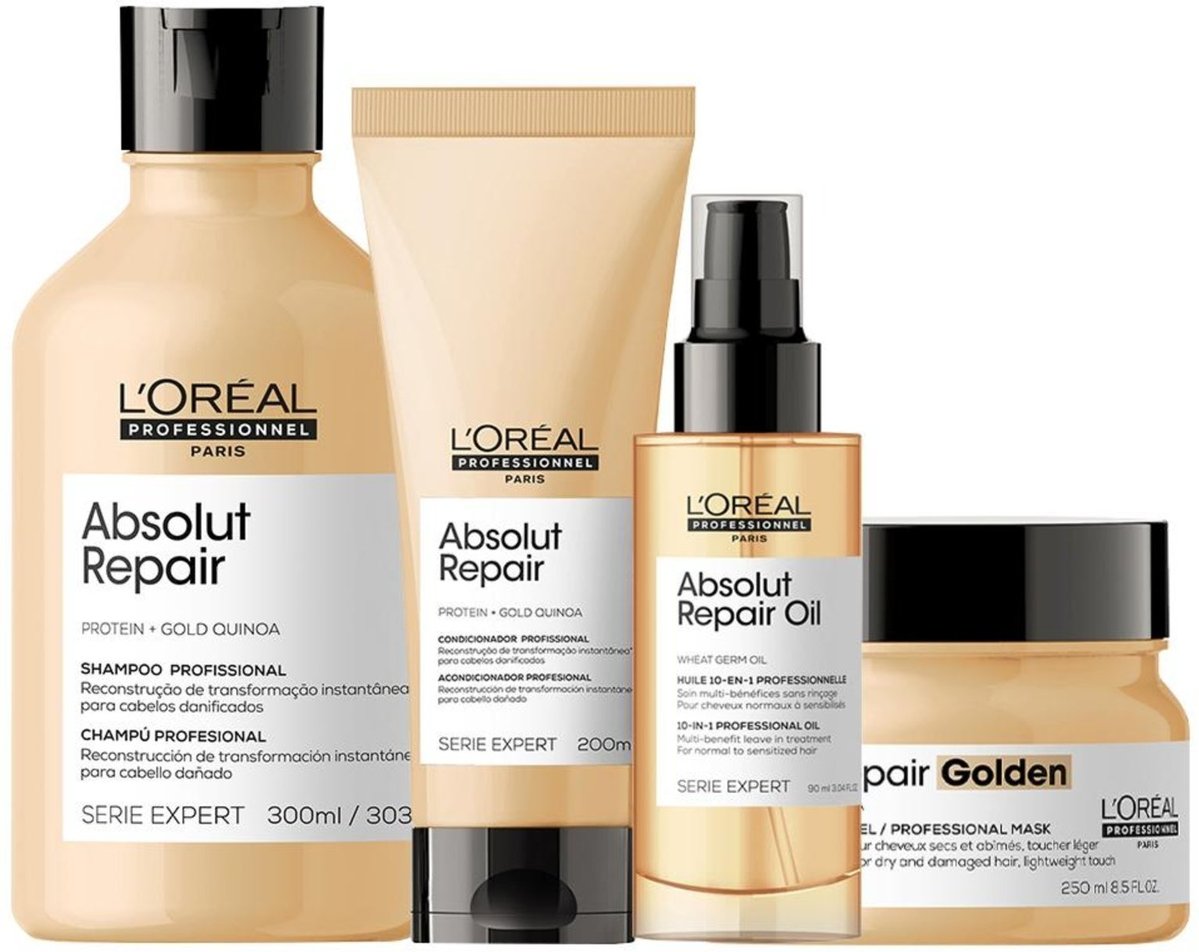 Kit L'Oréal Professionnel Serie Expert Absolut Repair Gold Quinoa - 4 Produtos