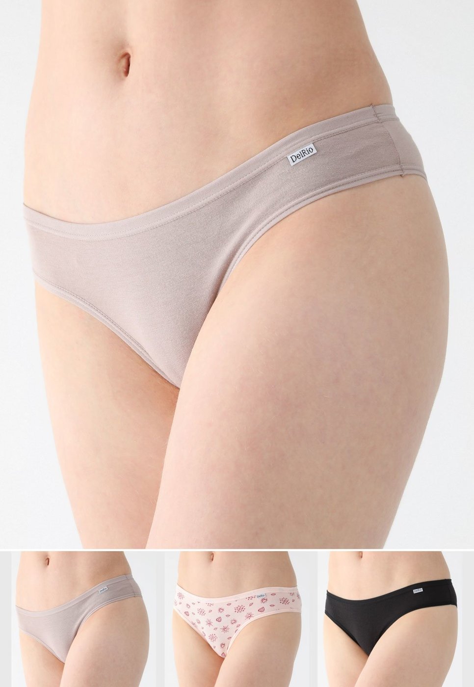 Kit 3pçs Calcinha DelRio Tanga Lisa