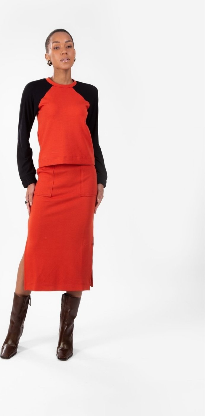 Imagem principal Blusa Traymon Manga Longa Raglan Terracota vermelho Traymon vermelho