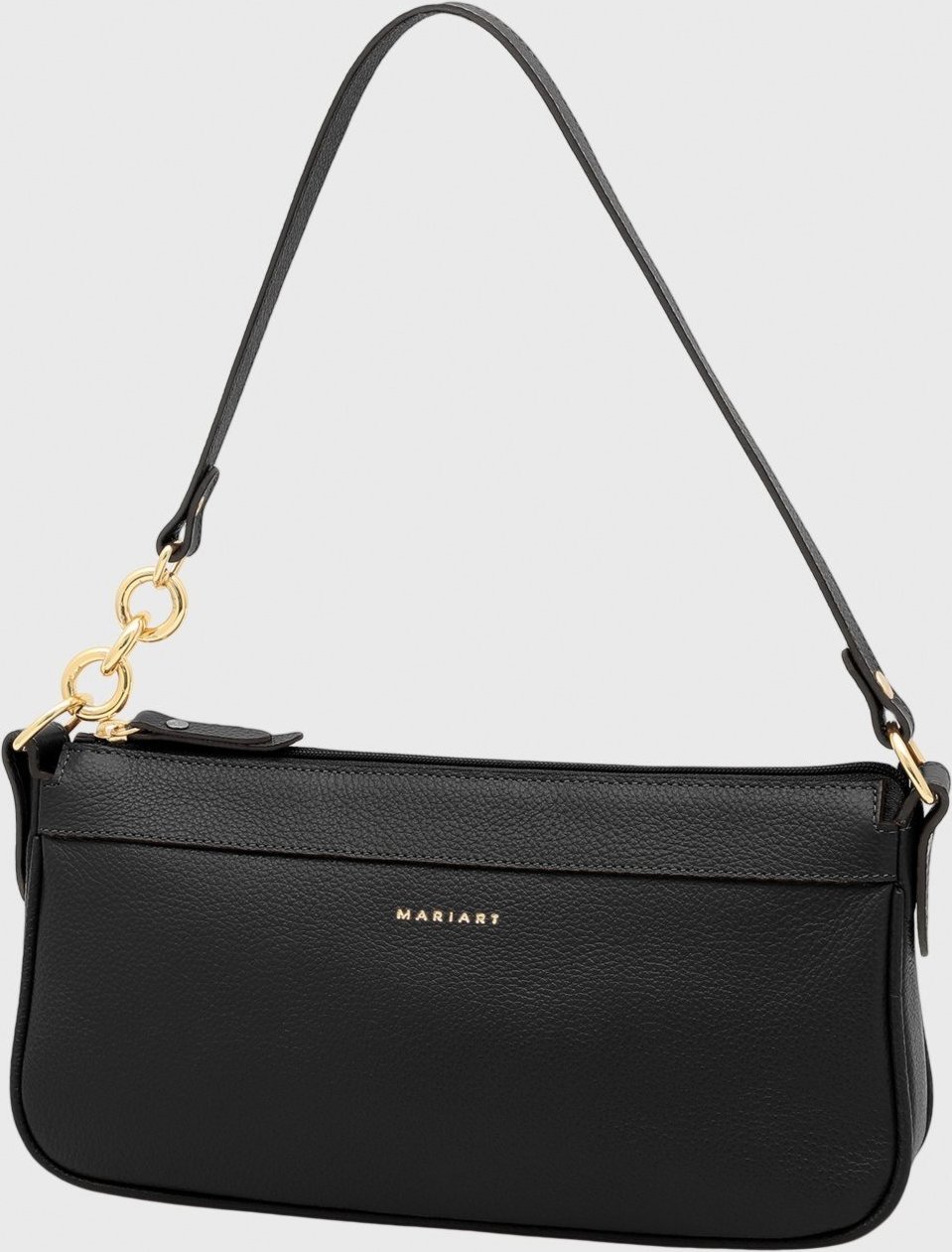 Bolsa Shoulder Couro Mariart Parintins Preta