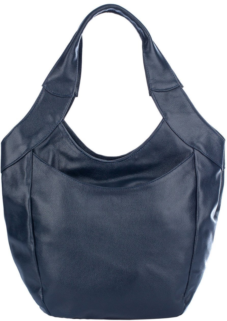 Imagem principal Bolsa saco grande de couro liso Cíntia Andrea Vinci azul Andrea Vinci azul