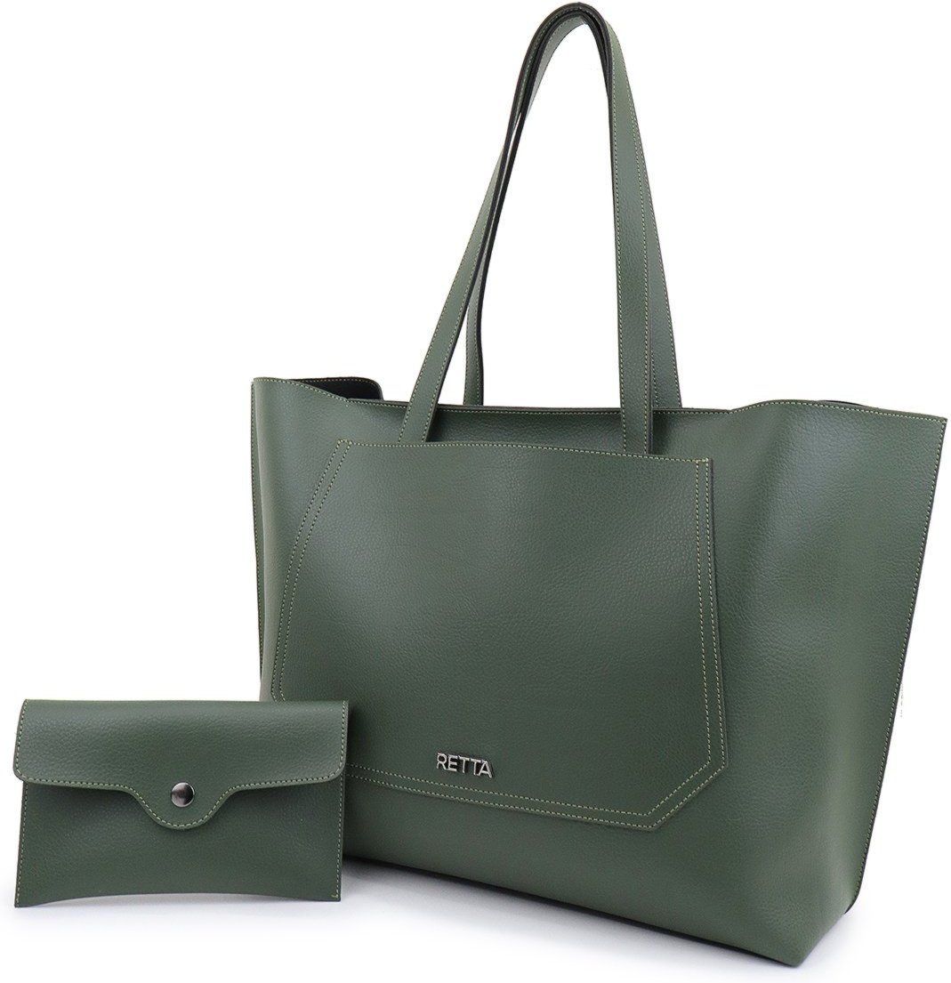 Bolsa Feminina com Bolso e Necessaire Alça de Ombro Espaçosa Prática