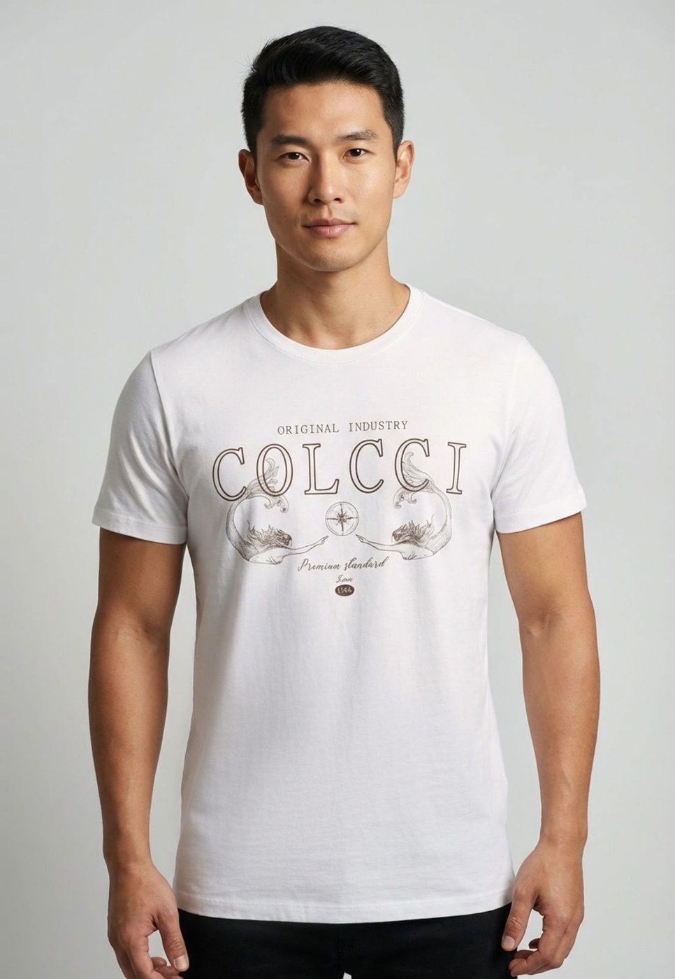 Imagem principal Camiseta Masculina Colcci Estampa Frontal Branca branco Colcci branco