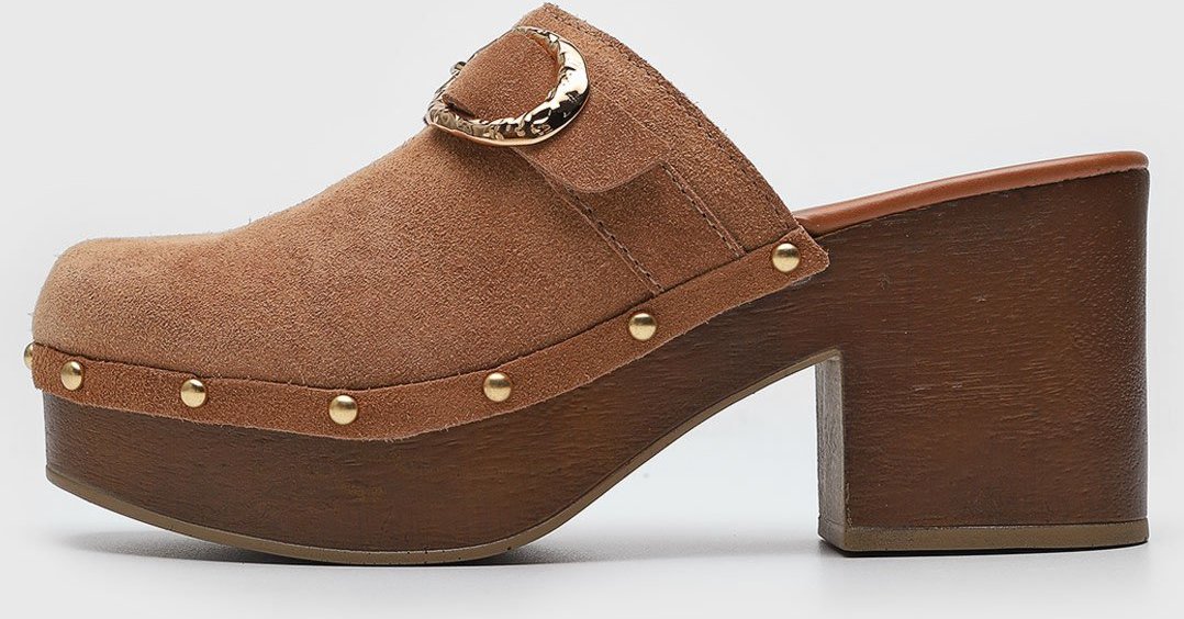 Tamanco Feminino Bottero Salto Bloco Tachas