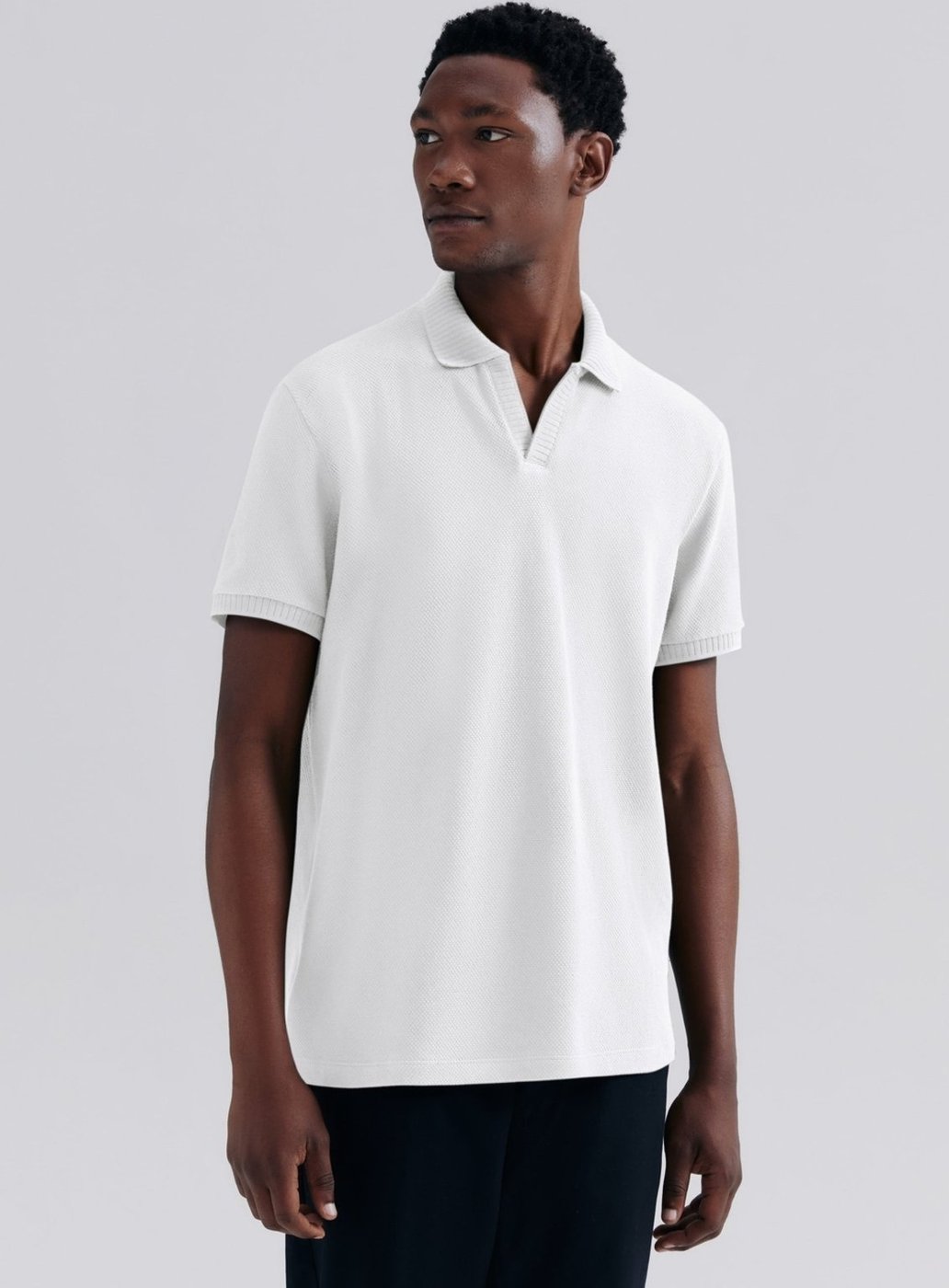 Imagem principal Camisa Polo Masculina Manga Curta Texturizada Hering off-white Hering off-white