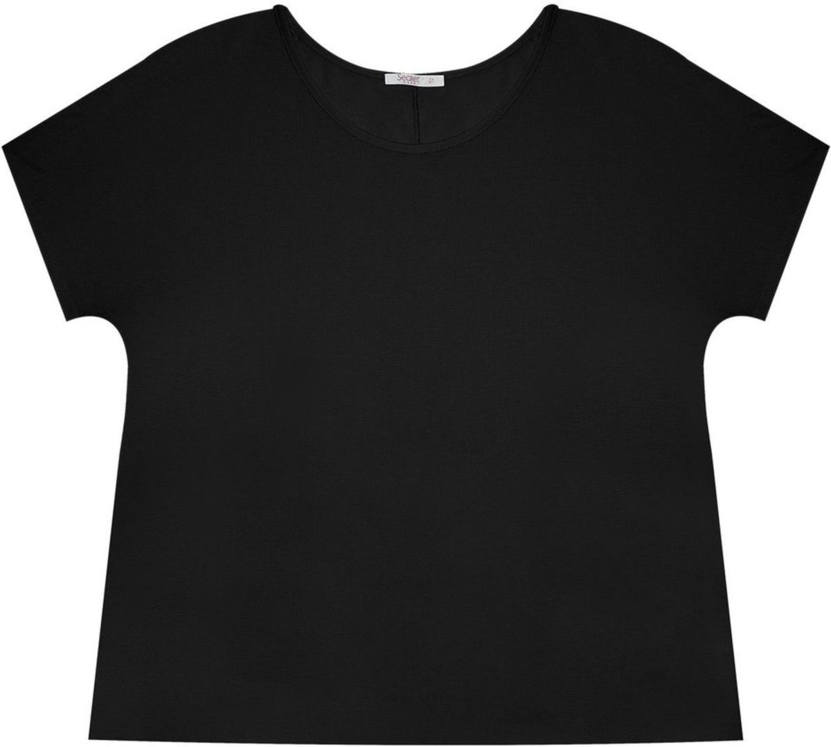 Imagem principal Blusa Manga Curta Feminina Plus Size Secret Glam Rovitex Plus Size preto Rovitex Plus Size preto