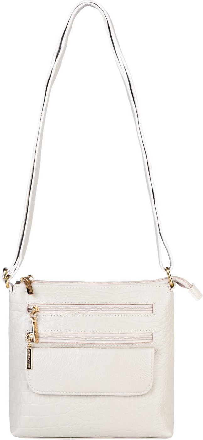 Imagem principal Bolsa transversal de couro croco Maura - Marfim Andrea Vinci vermelho Andrea Vinci vermelho