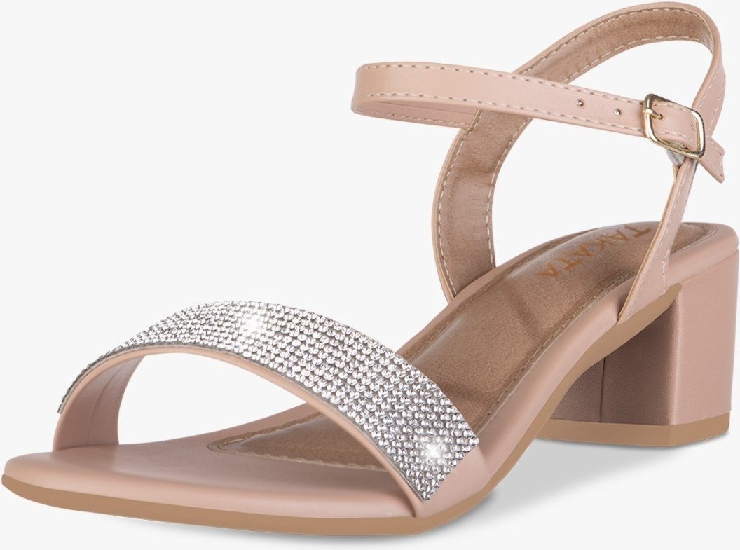 Imagem principal Sandália Feminina Salto Baixo Bloco Grosso Casual Confortável Brilho Strass TAKATA BY RAFAEL TAKATA caramelo TAKATA BY RAFAEL TAKATA caramelo