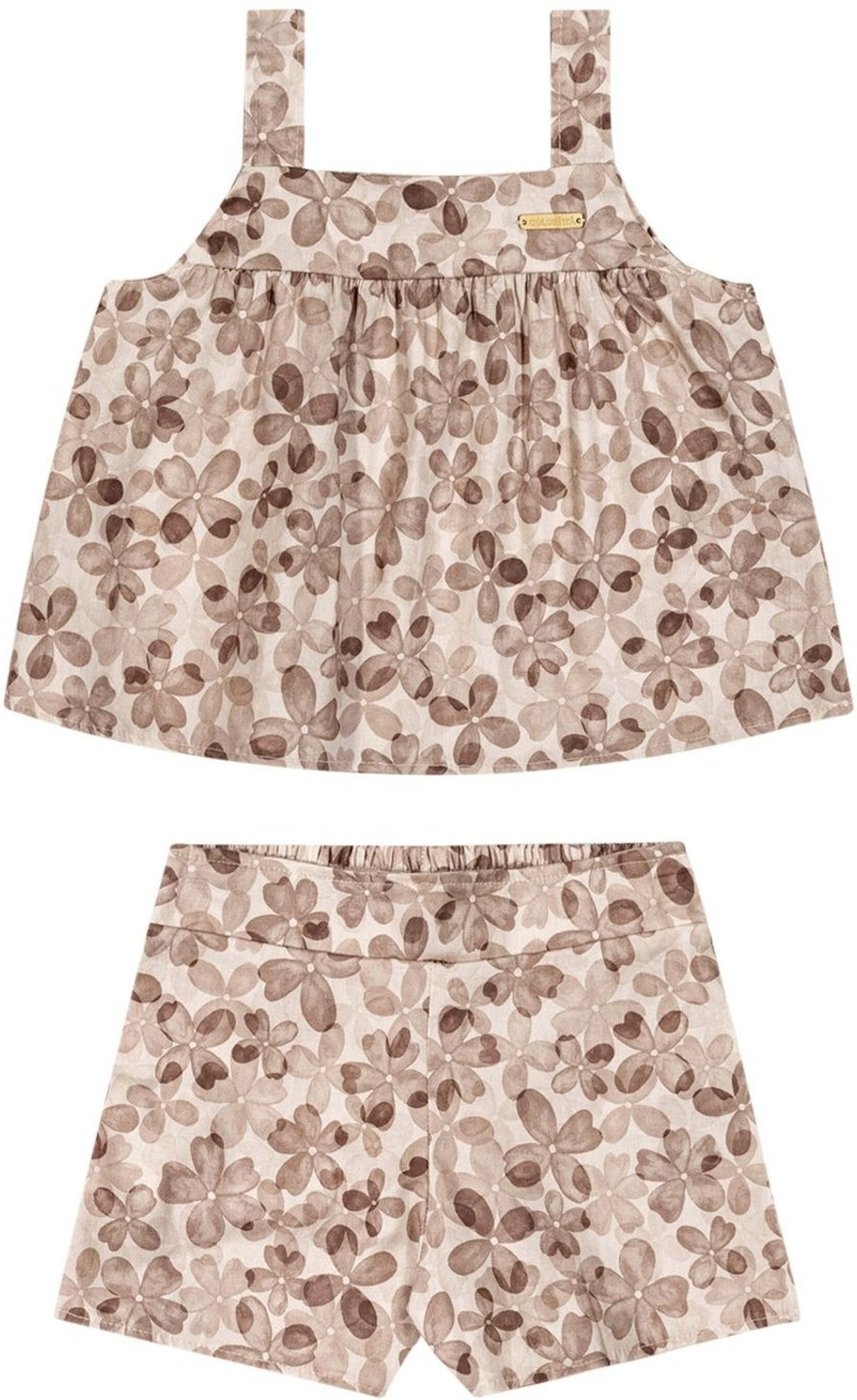 Imagem principal Infantil - Conjunto Menina Floral Alças Colorittá bege Colorittá bege