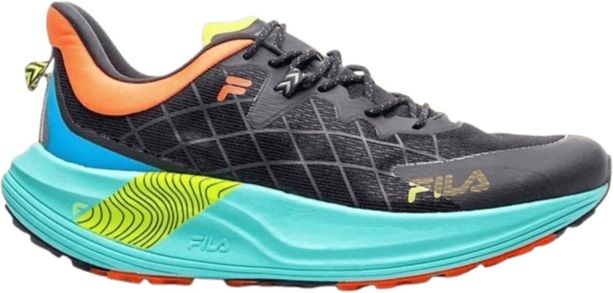 Imagem principal Tênis Fila Racer Skytrail Masculino - Preto/laranja/verde Limão preto verde Fila preto verde