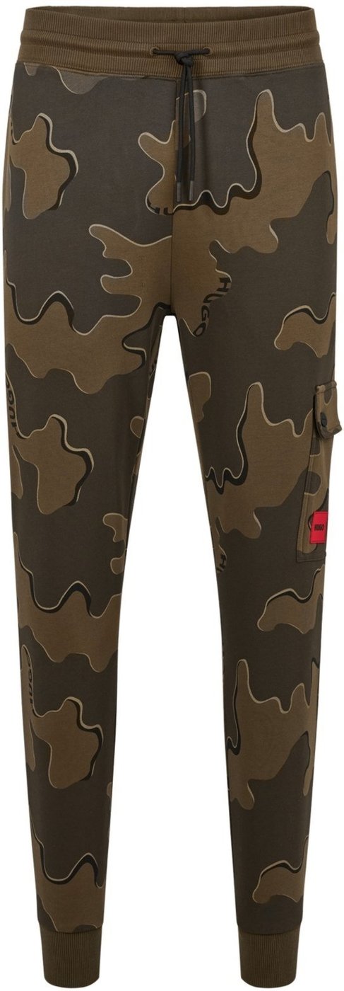 Imagem principal Calça Tracksuit Cargo Em Algodão Com Estampa De Camuflagem HUGO verde HUGO verde