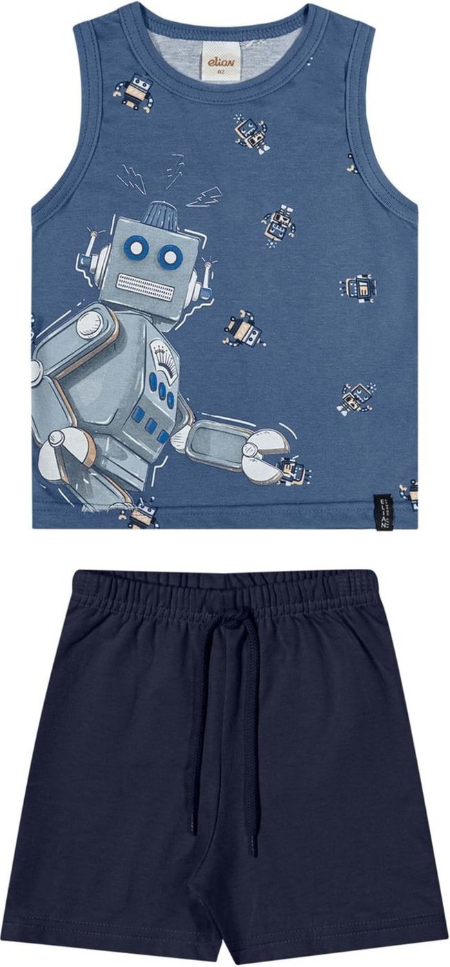 Imagem principal Infantil - Conjunto Menino Robôs Elian azul Elian azul
