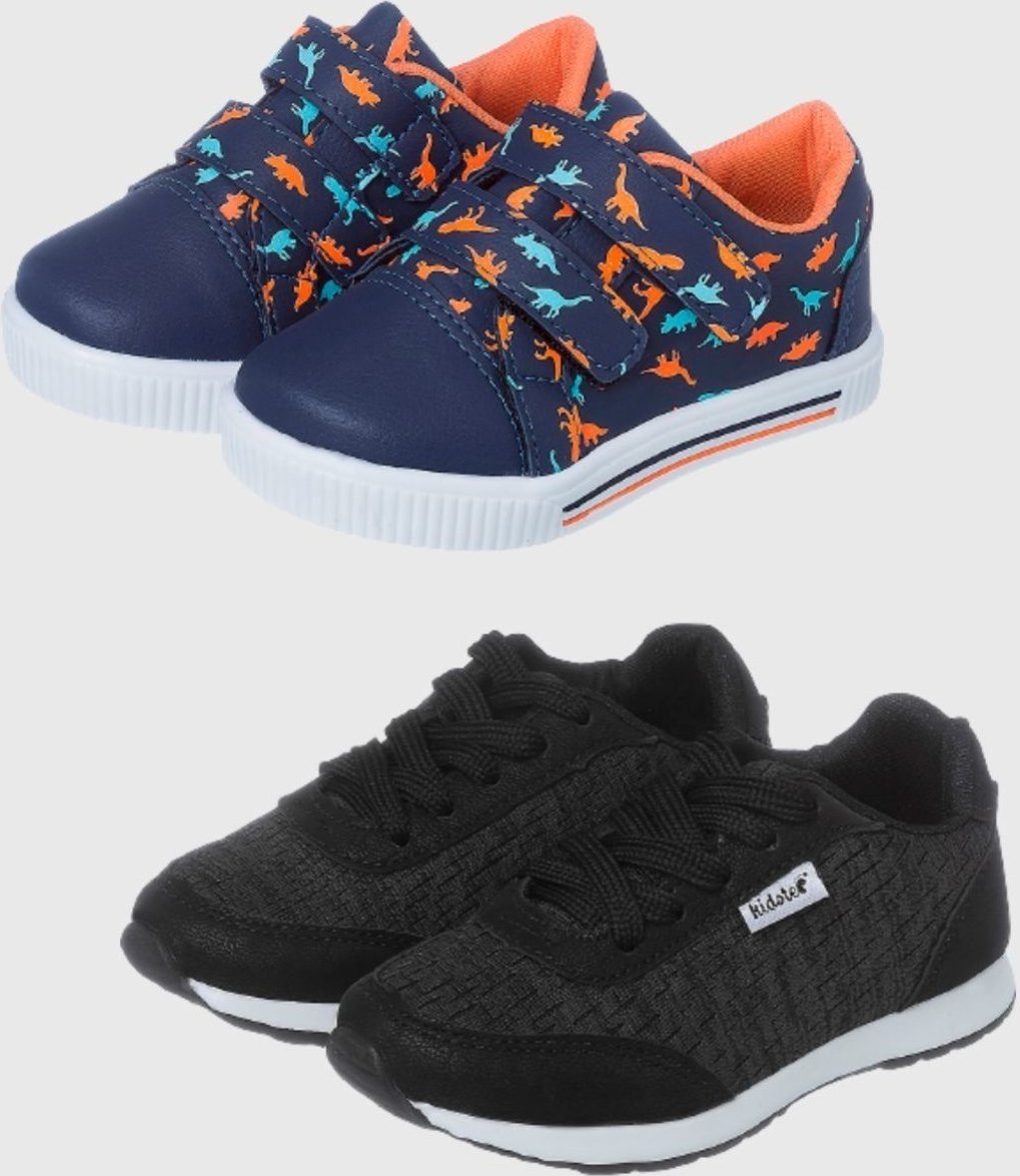 Infantil - Kit 2 Pares de Tênis Masculino Dinossauro e Jogging