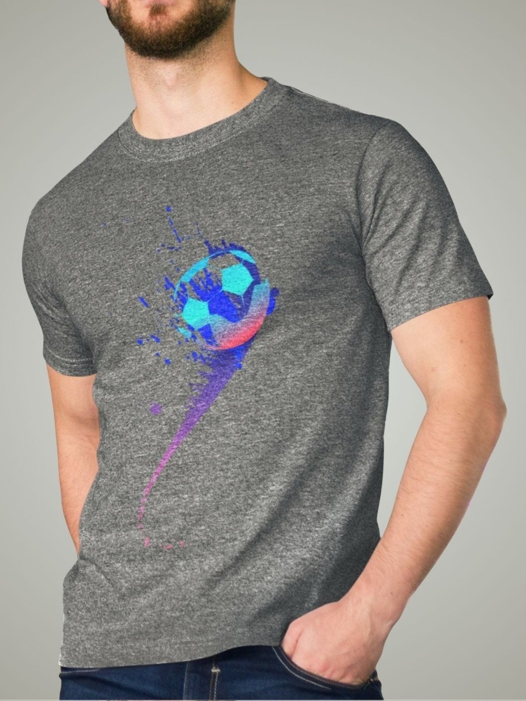 Imagem principal Camiseta Masculina GuGi Futebol Bola No Peito Chumbo cinza Gugi cinza