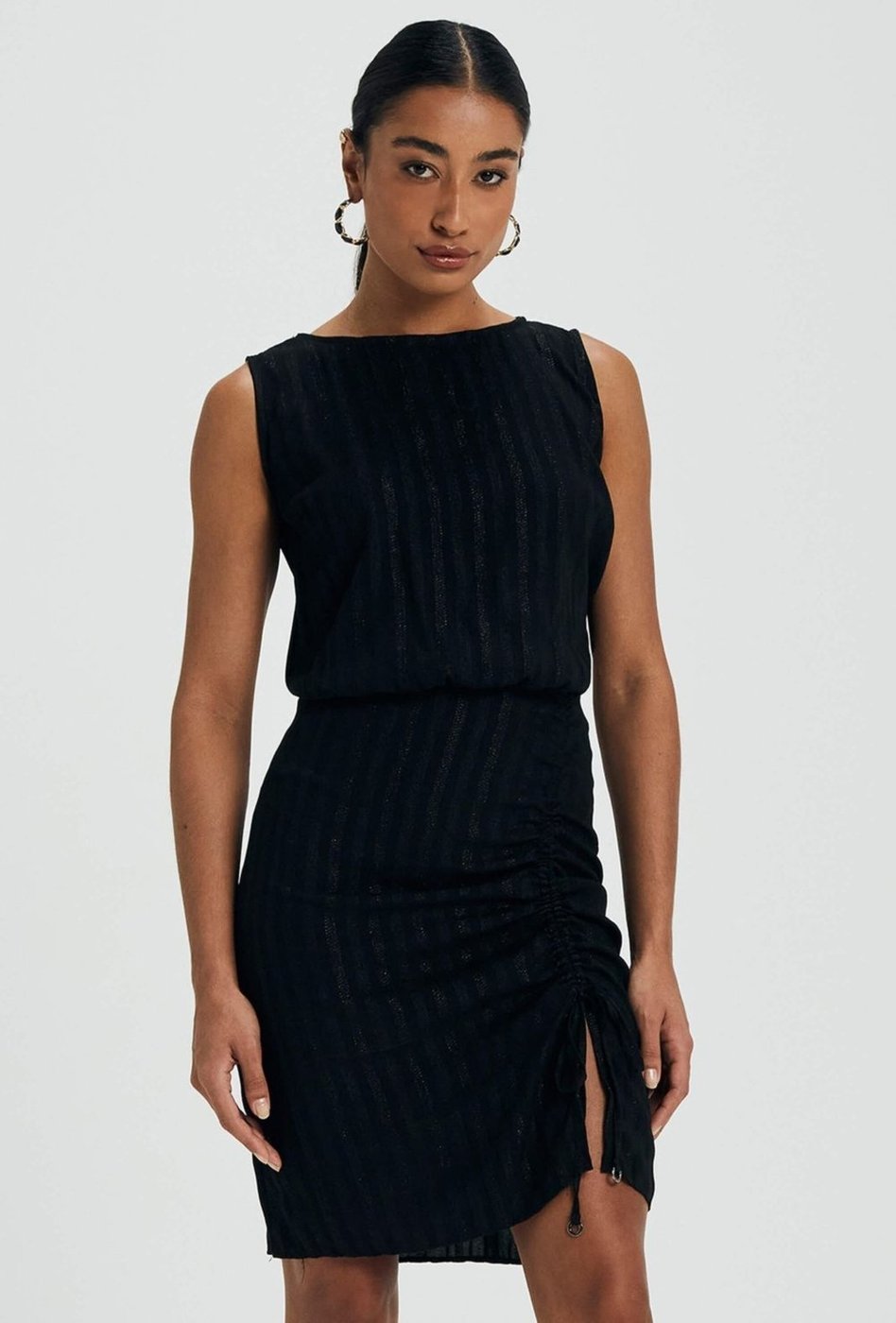 Vestido Feminino Lurex Com Franzido Marialícia