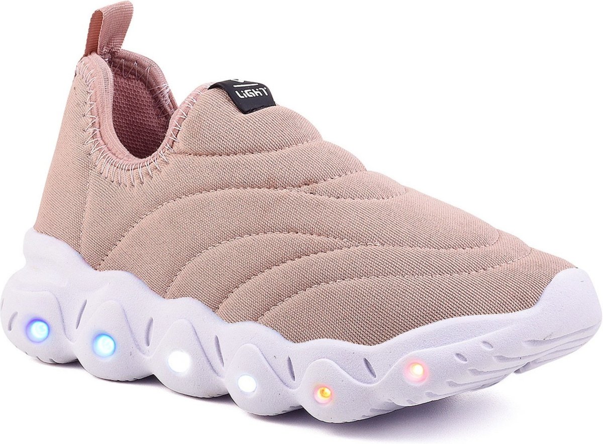 Imagem principal Infantil - Tenis de Led Menino e Menina Calce Facil Nude CALCADOS LGHT LIGHT rosa CALCADOS LGHT LIGHT rosa
