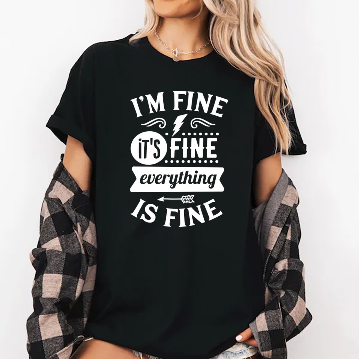 Imagem principal Camiseta Ousy Oversized Everything Is Fine Streetwear Unissex marrom ousy marrom