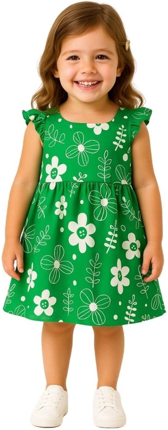 Infantil - Vestido Kyly Manga Curta Flores Italia