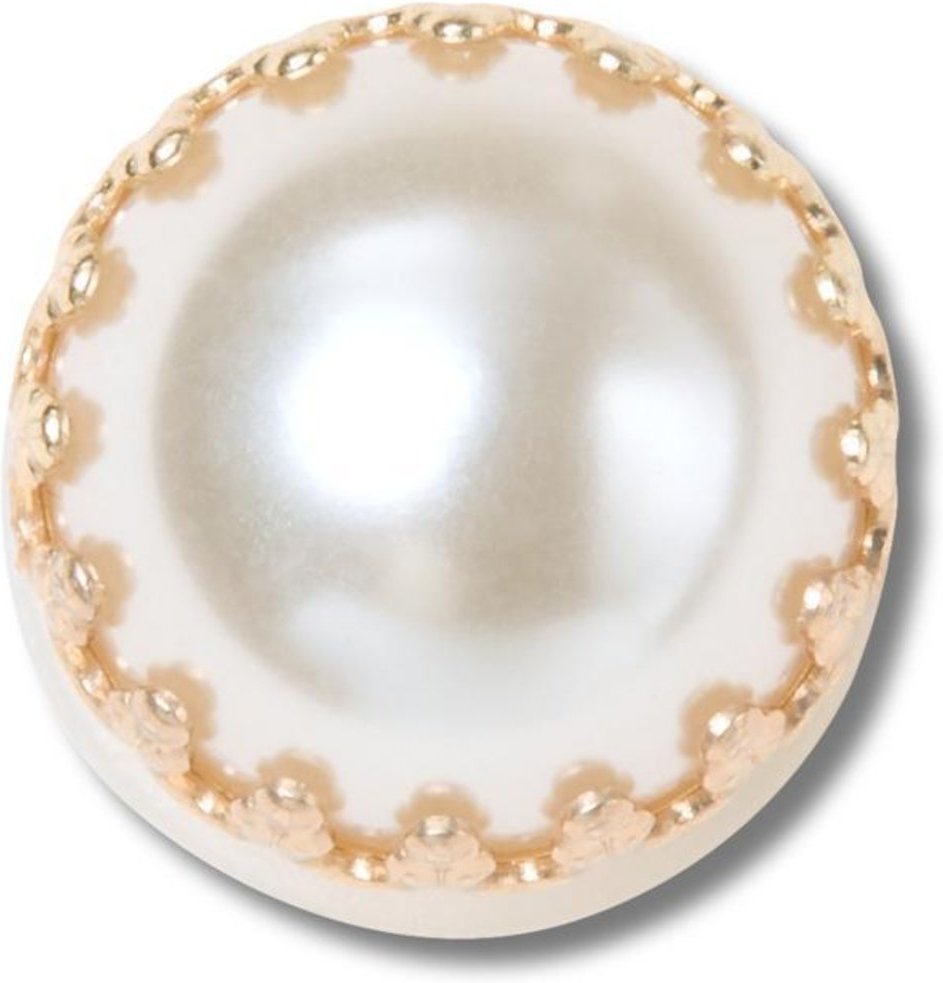 Infantil - Jibbitz™ Pérola Com Detalhes Dourados UNICO