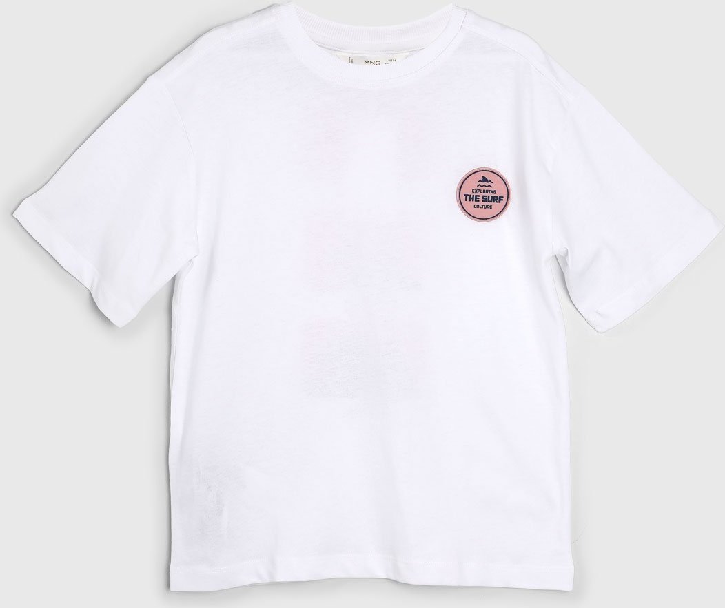Infantil - Camiseta Mango Estampa Surf Branca
