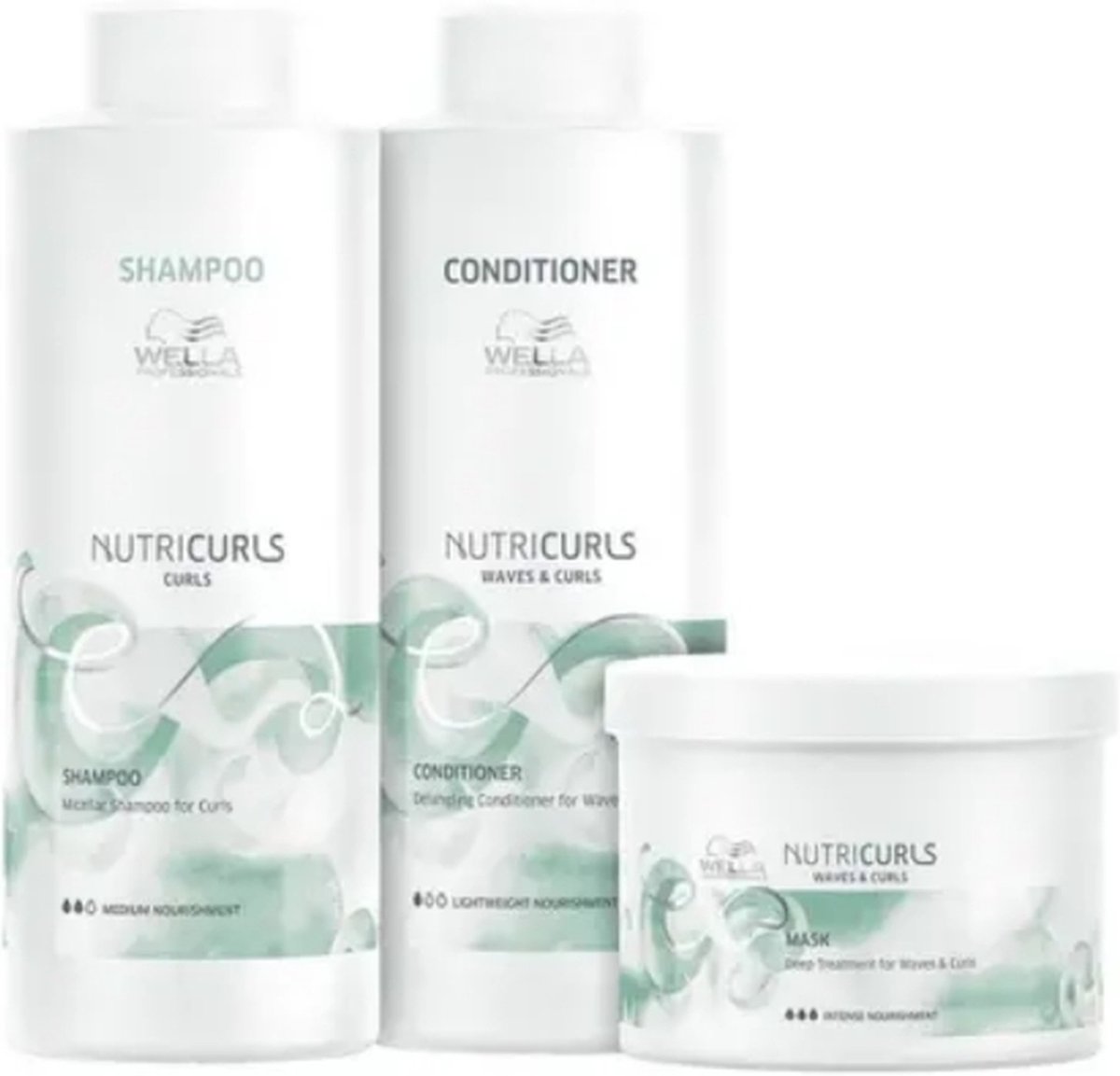 Imagem principal Wella Professionals Nutricurls Salon Trio (3 Produtos) multicolorido WELLA PROFESSIONALS multicolorido