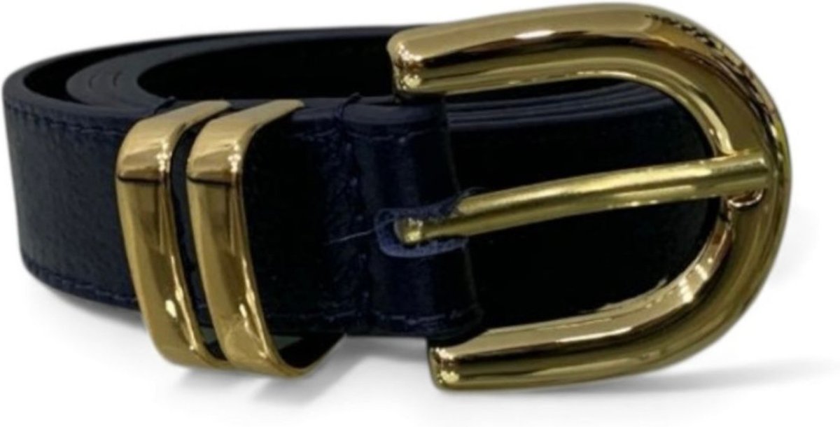 Cinto Feminino em Couro Fivela Dourada 030