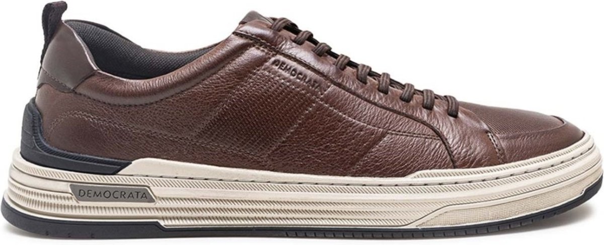 Imagem principal Tênis De Couro Democrata Masculino Denim Mike 240601 marrom denim DEMOCRATA marrom denim