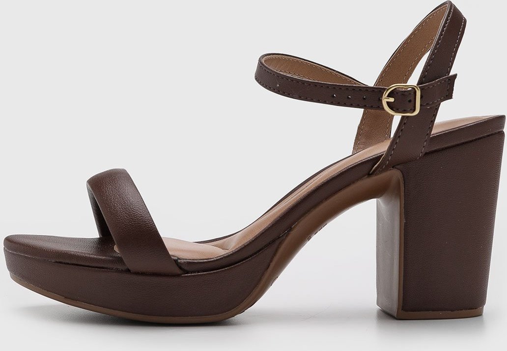 Imagem principal Sandália Alta Feminina Beira Rio Salto Grosso marrom BEIRA RIO marrom