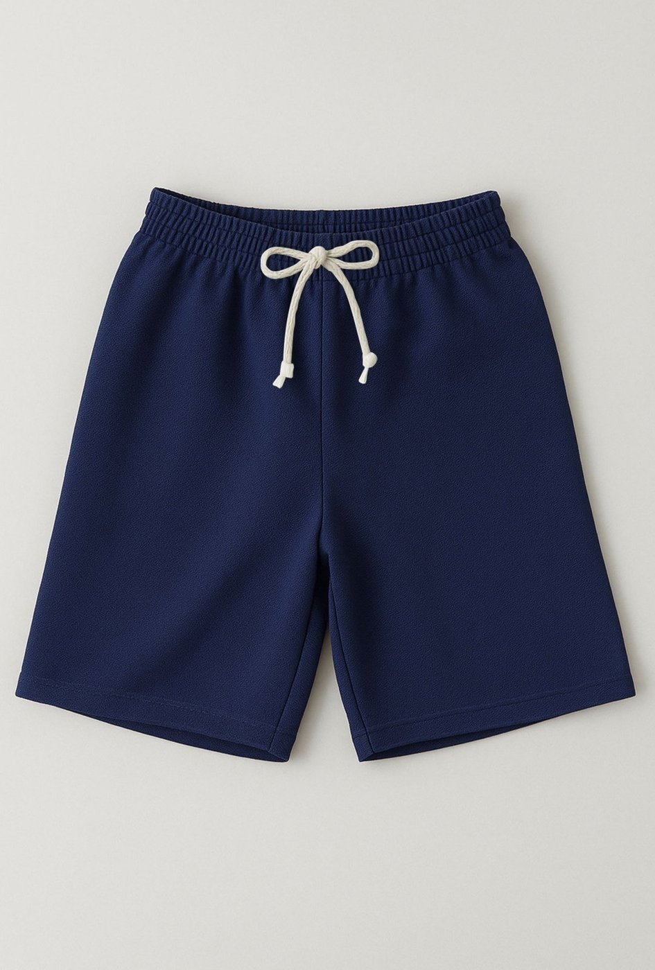 Infantil - Bermuda Short Moletinho com Cadarço Lisa Marinho - 3 ao 14 - Look