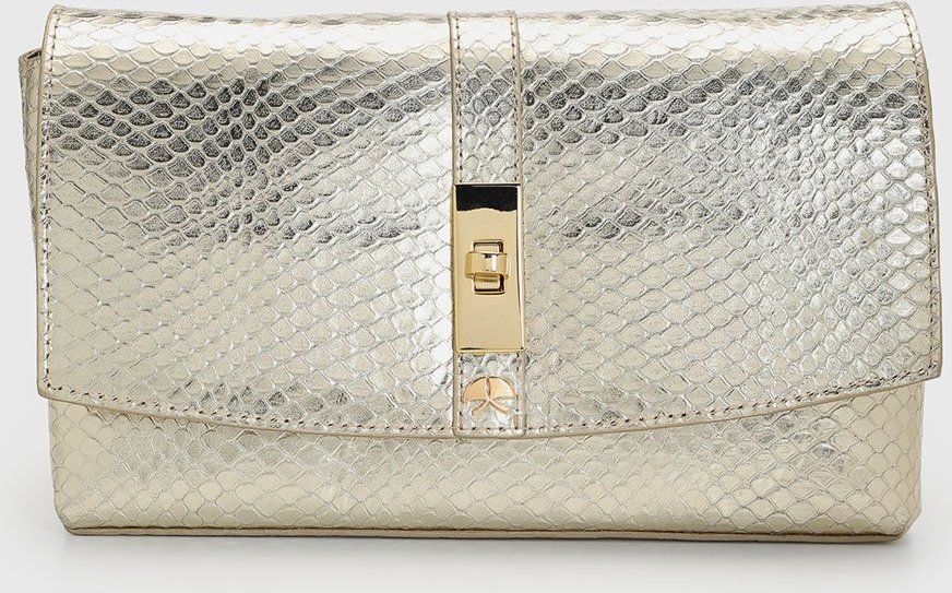 Imagem principal Bolsa Feminina Luiza Barcelos Texturizada Dourada dourado Luiza Barcelos dourado