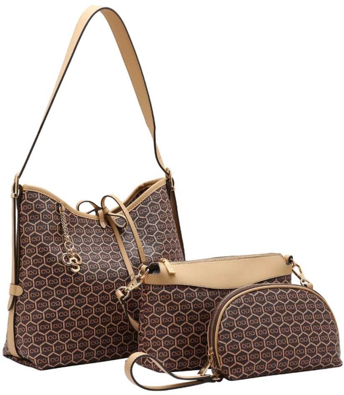Bolsa Feminina Chenson New Monograma Dupla Face Kit 3 Peças 3485430