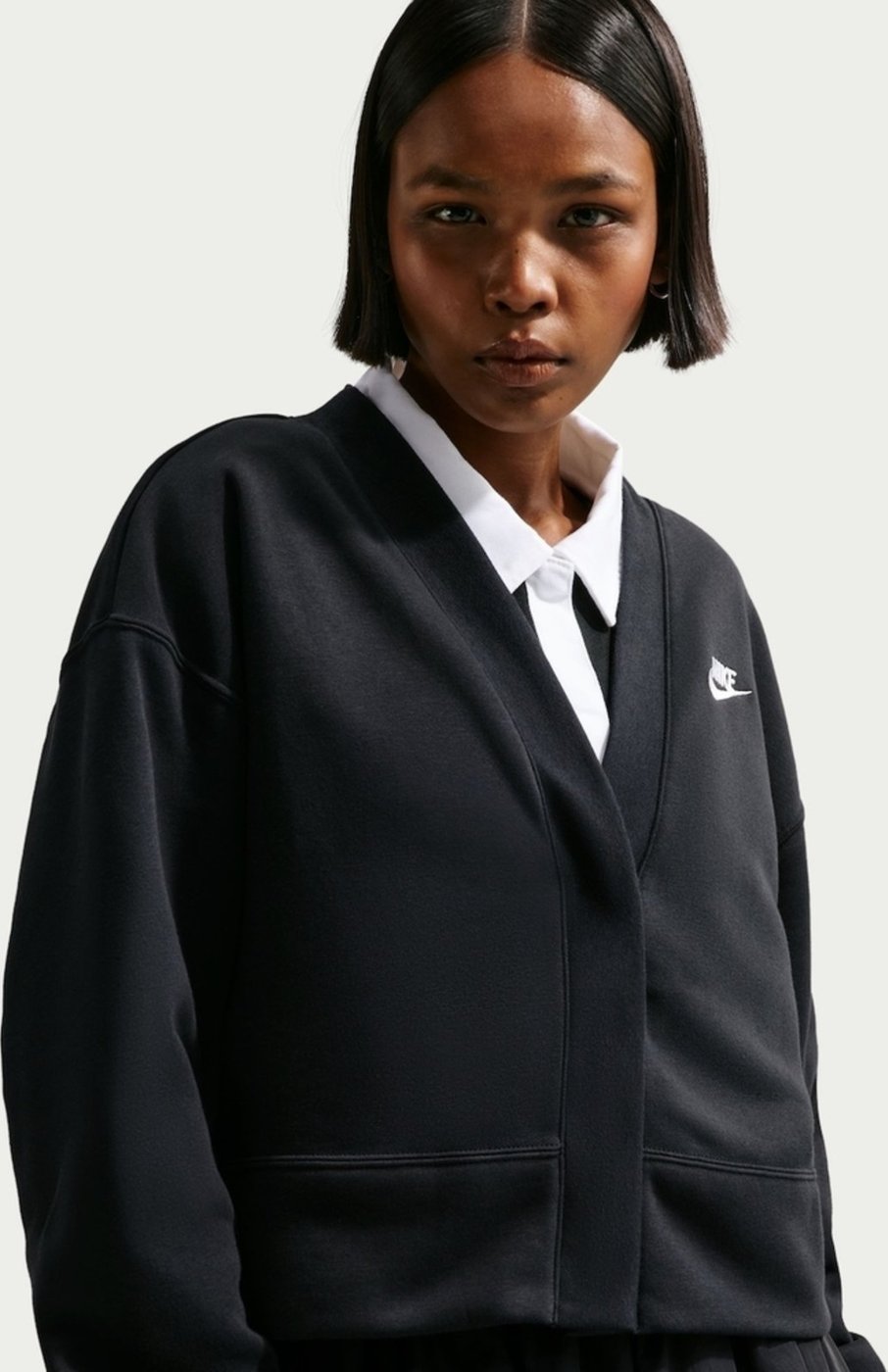 Imagem principal Cardigan Nike Sportswear Club Fleece Feminino preto Nike preto