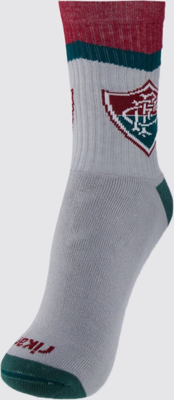 Imagem principal Meia Fluminense FC Esportiva Cinza e Verde Rikam cinza verde Rikam cinza verde