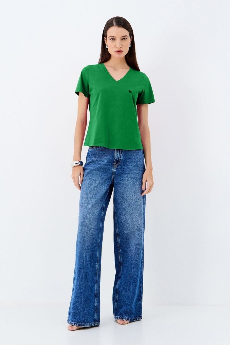 Imagem principal T-Shirt Gola V ACT Feminina ACT FEMININO coral ACT FEMININO coral