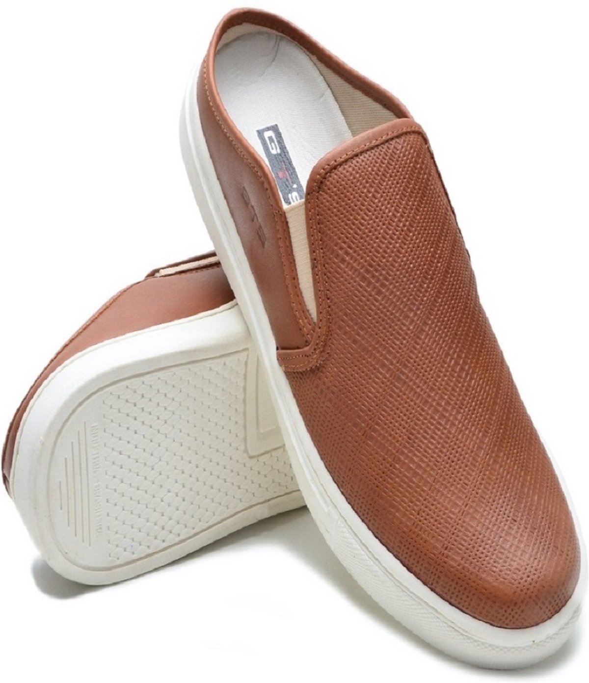 Imagem principal Mule Couro Casual Slip On Babuche Masculino Solado Flat Confortável Prático Versátil Whisky super shoes marrom super shoes marrom