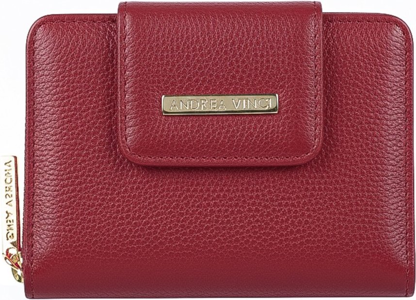 Imagem principal Carteira feminina de couro liso Lolla 10x13cm - Vermelha Andrea Vinci preto Andrea Vinci preto