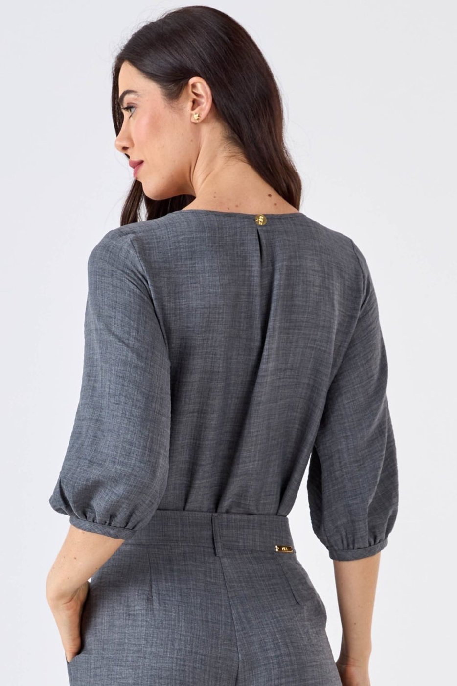 Imagem principal Blusa PKS Manga 7/8 cinza PKS cinza