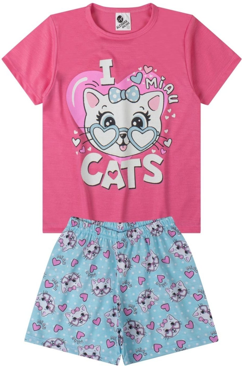 Imagem principal Pijama Menina Chicletes Alemara rosa Alemara rosa