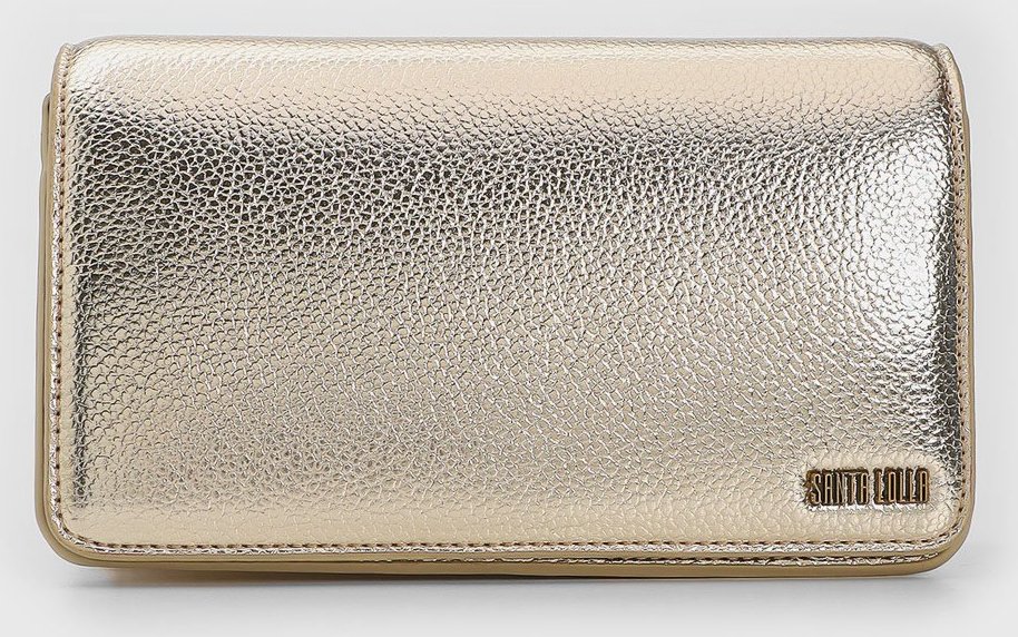 Bolsa Santa Lolla Metalizada Dourada