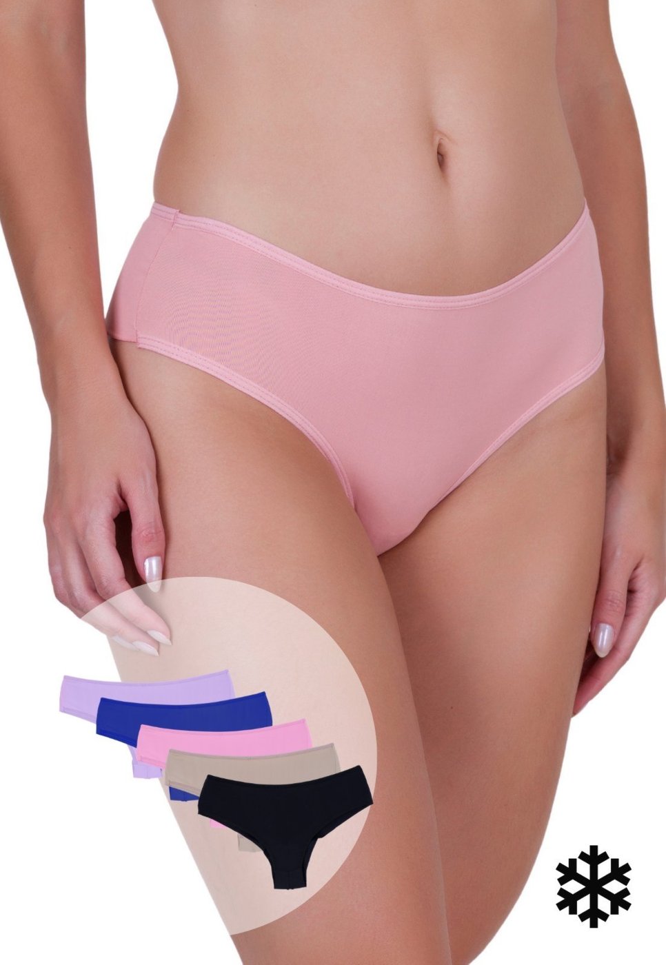 Imagem principal Kit 5 Calcinhas Femininas Microfibra Ternura Fio Duplo Maior Cobertura Concept Lingerie multicolorido Concept Lingerie multicolorido