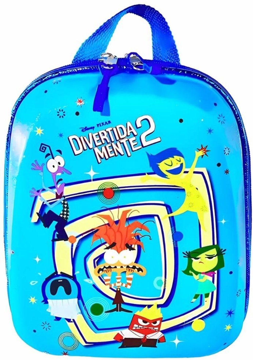 Infantil - Mochila MaxToy Escolar Divertidamente Roleta Azul