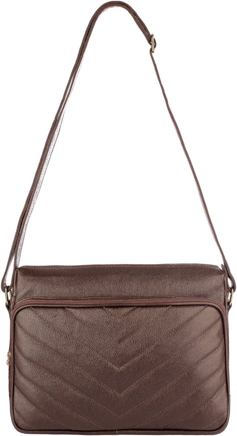 Imagem principal Bolsa de couro liso tiracolo Anita - Café Andrea Vinci vermelho Andrea Vinci vermelho