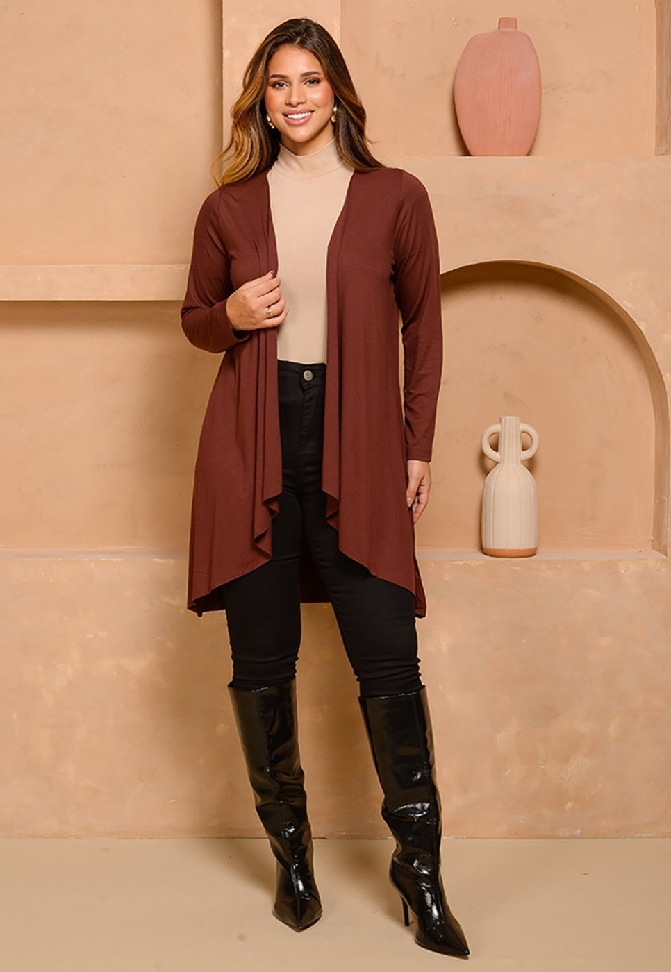 Imagem principal Cardigan Manga Longa BBonnie Isadora vinho BBonnie vinho