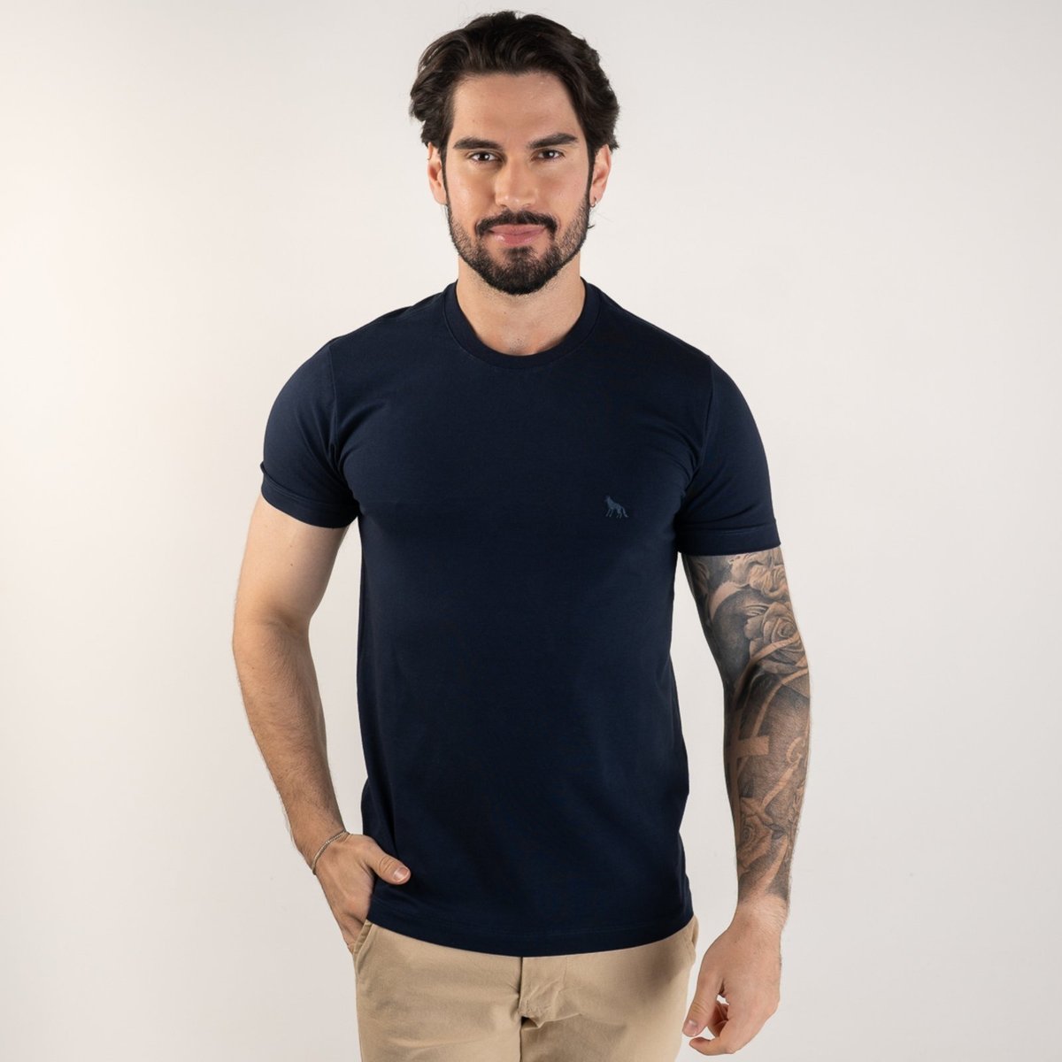 Imagem principal Camiseta Acostamento Básica Monocromática Petróleo azul Acostamento azul